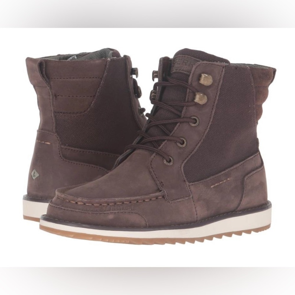 SPERRY DOCKYARD BOOT oiled leather and canvas Boots size 5